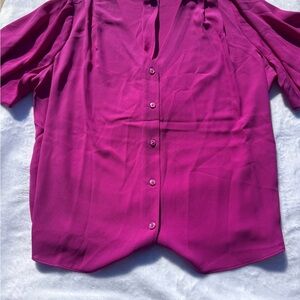 Alfani Women's Button-Down Shirt - Fuchsia
